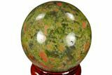 Polished Unakite Sphere - Canada #116125-1